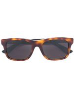 Gucci Eyewear lunettes de soleil à monture rectangulaire - Marron - thumbnail