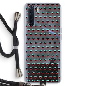 Hartjes: Oppo A91 Transparant Hoesje met koord