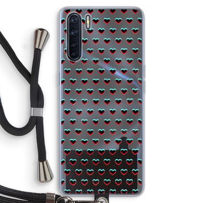 Hartjes: Oppo A91 Transparant Hoesje met koord