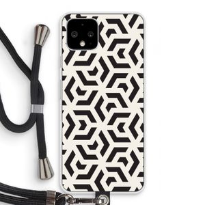 Crazy pattern: Pixel 4 Transparant Hoesje met koord
