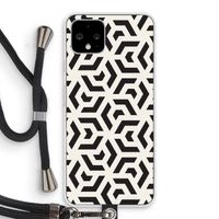 Crazy pattern: Pixel 4 Transparant Hoesje met koord