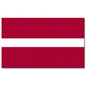 Vlag Letland - 90 x 150 cm - feestartikelen - Letland landen thema - supporter/fan - versiering