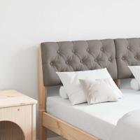Gestoffeerd hoofdbord Taupe 120 cm Massief grenenhout