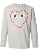 Comme Des Garçons Play t-shirt Play à manches longues - Gris