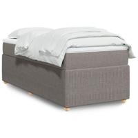 Boxspring met matras stof taupe 90x200 cm Boxspring met matras stof taupe 90x200 cm