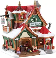 Lemax the elf workshop verlicht kersthuisje Santa&apos;s Wonderland 2018