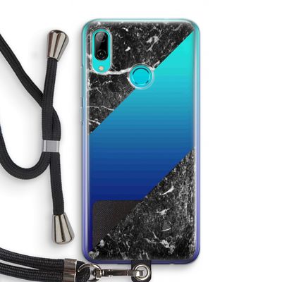 Zwart marmer: Huawei P Smart (2019) Transparant Hoesje met koord