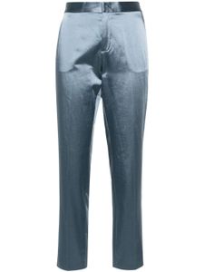 Fabiana Filippi pantalon en satin à coupe fuselée - Bleu