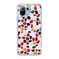 Colored Giraffe: Xiaomi Mi 11 Lite Transparant Hoesje
