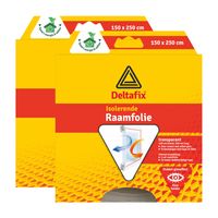 Raam isolatiefolie - 2x - transparant - 150 x 250 cm - incl. bevestigingstape - energiebesparend