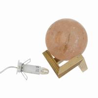Bureaulamp DKD Home Decor Bruin Roze Zout Acacia 15 W 220 V 15 x 15 x 20 cm