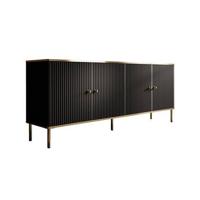 Meubella Dressoir Vanty - Zwart - 182 cm - thumbnail