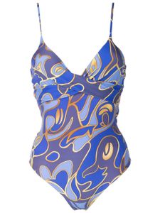 Lygia & Nanny maillot de bain à imprimé graphique - Bleu