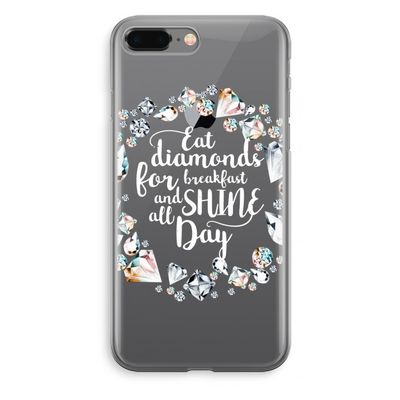 Diamonds: iPhone 8 Plus Transparant Hoesje
