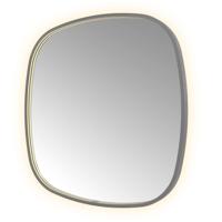 Spiegel Hotbath &MORE 80x80 cm LED-Verlichting Spiegelverwarming Deens Ovaal Geborsteld Gunmetal
