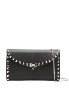 Valentino Garavani sac à bandoulière Rockstud en cuir - Noir