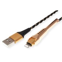 ROLINE GOLD Lightning naar USB 2.0 kabel voor iPhone, iPod, 1 m - thumbnail