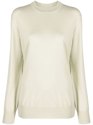 Jil Sander pull en laine à col rond - Vert