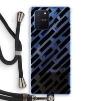 Zwarte vegen: Samsung Galaxy Note 10 Lite Transparant Hoesje met koord
