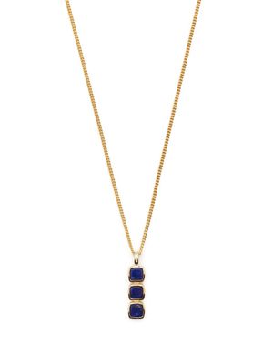 Tom Wood collier à pendentif Mini Cushion serti de lapis - Or