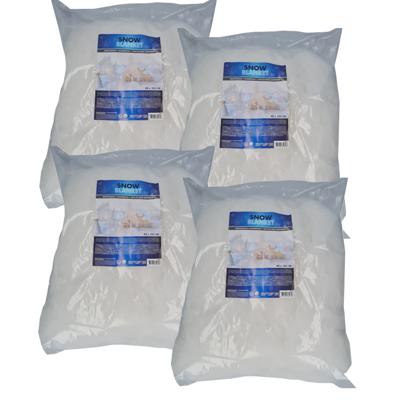 Sneeuwdeken - 4x - wit - 200 x 40 cm - sneeuwtapijt - sneeuwversiering - kerstdorp - kerstversiering