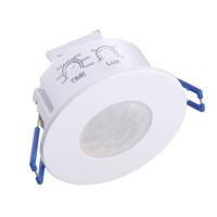 PIR Bewegingssensor met Schemerschakelaar - 360° Detectie - Bereik 8 meter - IP20 - Maximaal 600 Watt - Inbouw - Wit - 220-240V