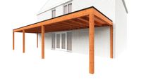 Tijdelijk 15% korting | Trendhout Aanbouwveranda Modena 1080x365 cm- Plat dak- Hout- Trendhout