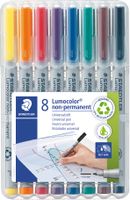 Staedtler Lumocolor 316, OHP-marker, non permanent, 0,6 mm, box van 8 stuks in geassorteerde kleuren - thumbnail