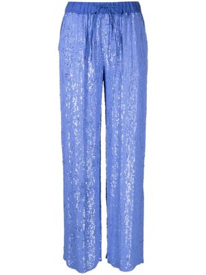 P.A.R.O.S.H. pantalon Glare à sequins - Violet