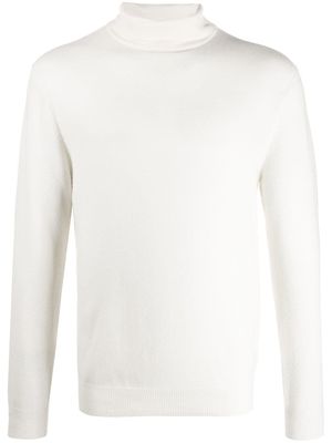 N.Peal pull 007 en cachemire à col roulé - Blanc