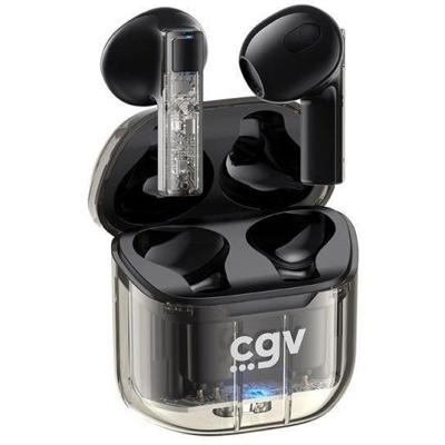 Draadloze Bluetooth-hoofdtelefoon - CGV - URBAN GHOST (zwart) - Batterijduur van 30 uur - Aanraakbediening - TWS