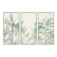 Schilderij Home ESPRIT Groen Beige Tropisch 180 x 4 x 120 cm (3 Onderdelen)