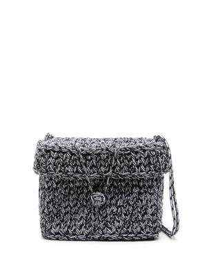 Nannacay sac porté épaule Roge en crochet - Noir