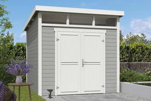 Outdoor Life Products | Tuinhuis Kibo 3 - 250 x 250 | Gecoat | Platinum Grey-Wit