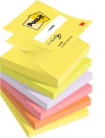 Memoblok 3m post-it z-note r330 76x76mm ass kleur | 12 stuks