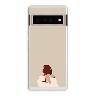 I drink wine: Google Pixel 6 Pro Transparant Hoesje