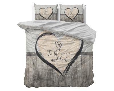 Sleeptime Love To The Moon And back 2 Grijs 200 x 200/220 cm
