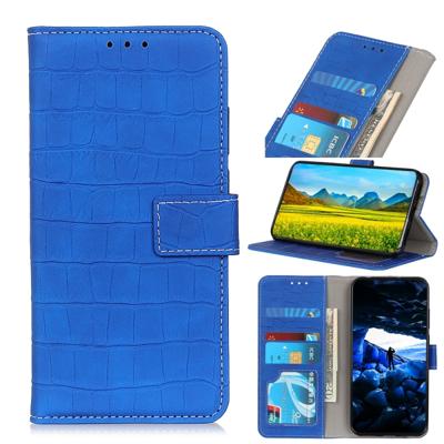 Magnetische krokodil textuur horizontale Flip lederen case voor iPhone 11 Pro met houder & kaartsleuven & portemonnee (blauw)