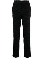 Moschino pantalon droit à logo floqué - Noir