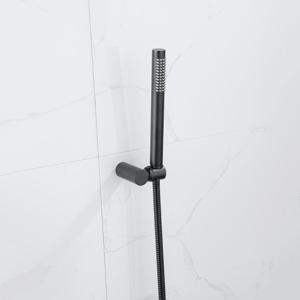 FortiFura Calvi Handdoucheset - 22.5cm - staaf - met houder - anti-twist slang - 150cm - Zwart SW496811/SW720565/SW706203