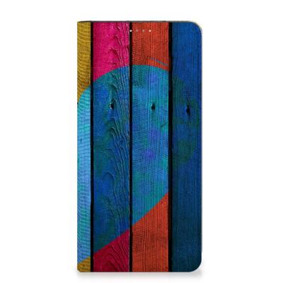 Samsung Galaxy A14 5G Book | Wallet Case | Wood Heart - Cadeau voor je Vriend