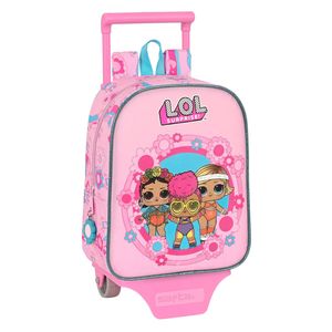 Schoolrugzak met Wielen LOL Surprise! Glow girl Roze (22 x 27 x 10 cm)