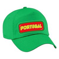Verkleed feest pet - groen - Portugal - landen thema - zonneklep pet - volwassenen