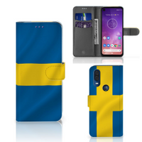 Motorola One Vision Bookstyle Case Zweden - thumbnail