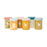 Babymoov isy kommen 6 borosilicaatglasbehoud potten - afgestudeerden 250 ml
