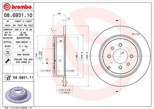 Remschijf BREMBO, Remschijftype: Massief, u.a. für Peugeot