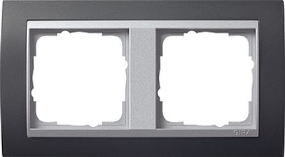 Gira Event Antraciet / Aluminium 2-voudig