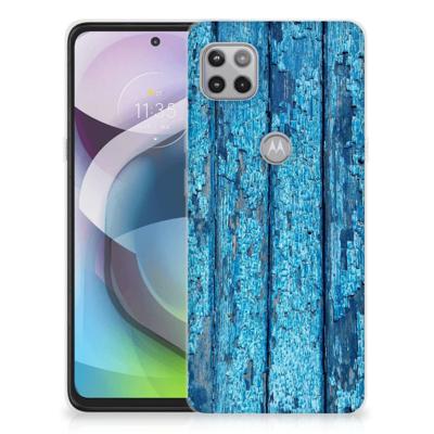 Motorola Moto G 5G | Bumper Hoesje | Wood Blue