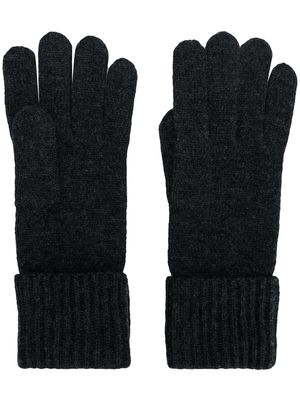 N.Peal gants nervurés en cachemire - Gris