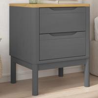 Nachtkastje FLORO 45x39x57 cm massief grenenhout grijs